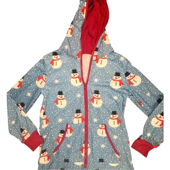 Amazon Blue Snowman Pajama Onesie Sz S - Picture 4 of 9